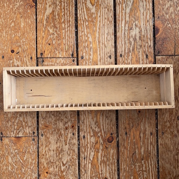 Vintage Media Cd Storage Rustic Wooden Crate Shelf Box Poshmark